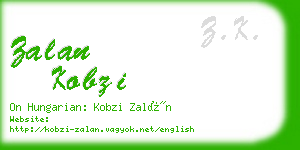 zalan kobzi business card